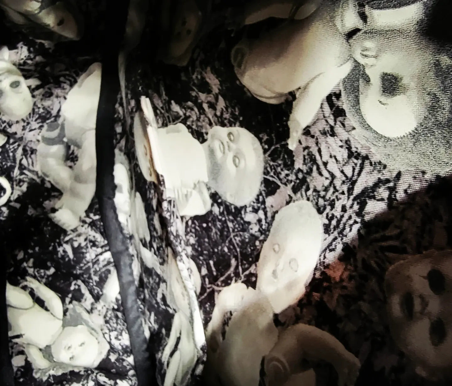 Crosses Black and Glitter Crossbody Bag