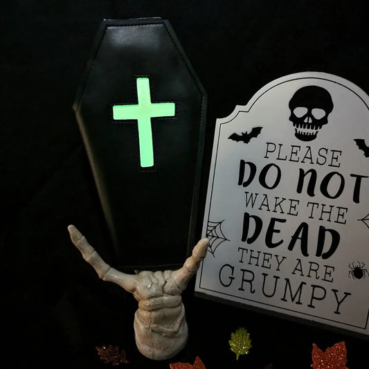 Coffin Wallet- Glow Cross
