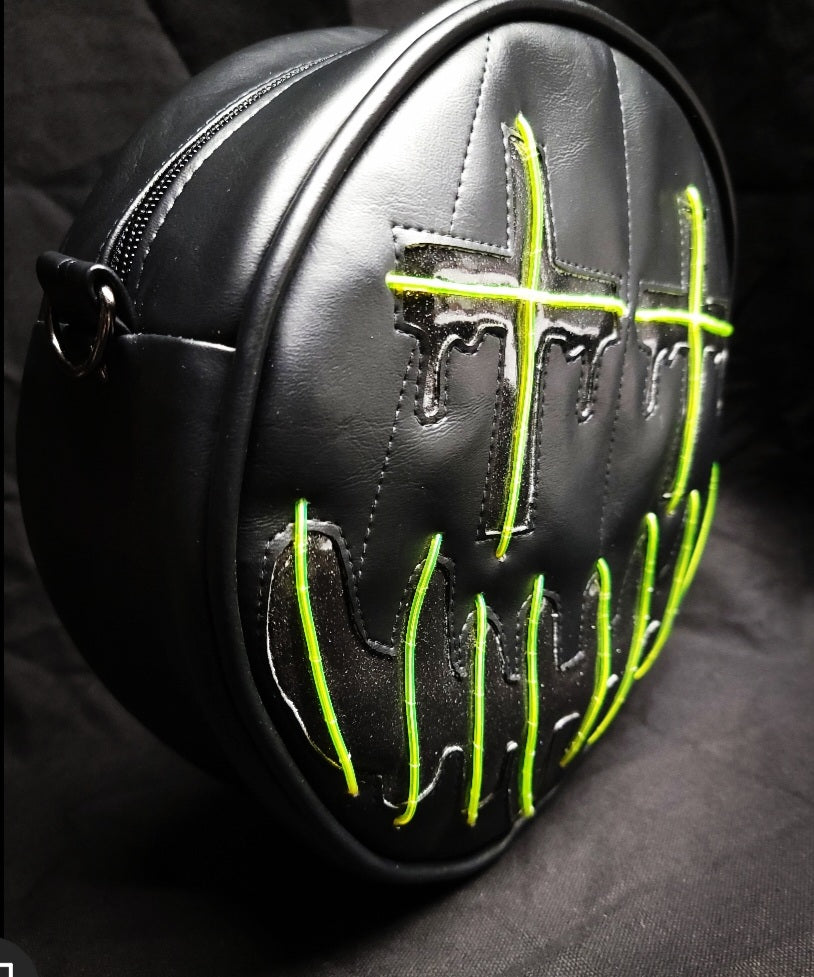 Unholy Green Crossbody Light up Bag